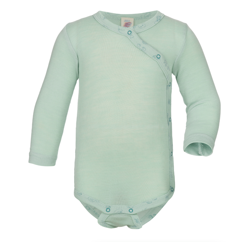 Body manica lunga in Lana per neonati - kimono