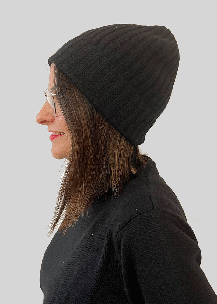 Berretto in cashmere a costine - Unisex