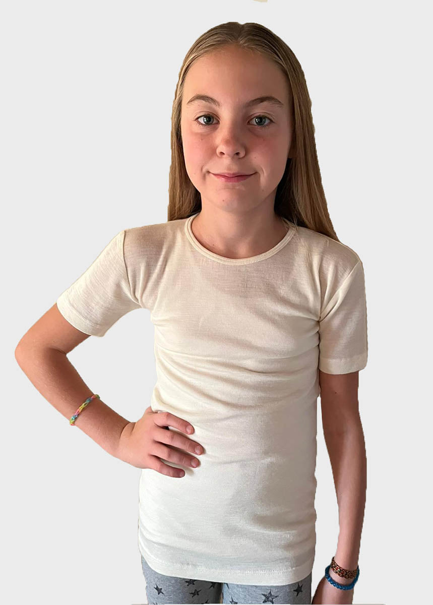 Maglietta intima in Lana e Seta bambino
