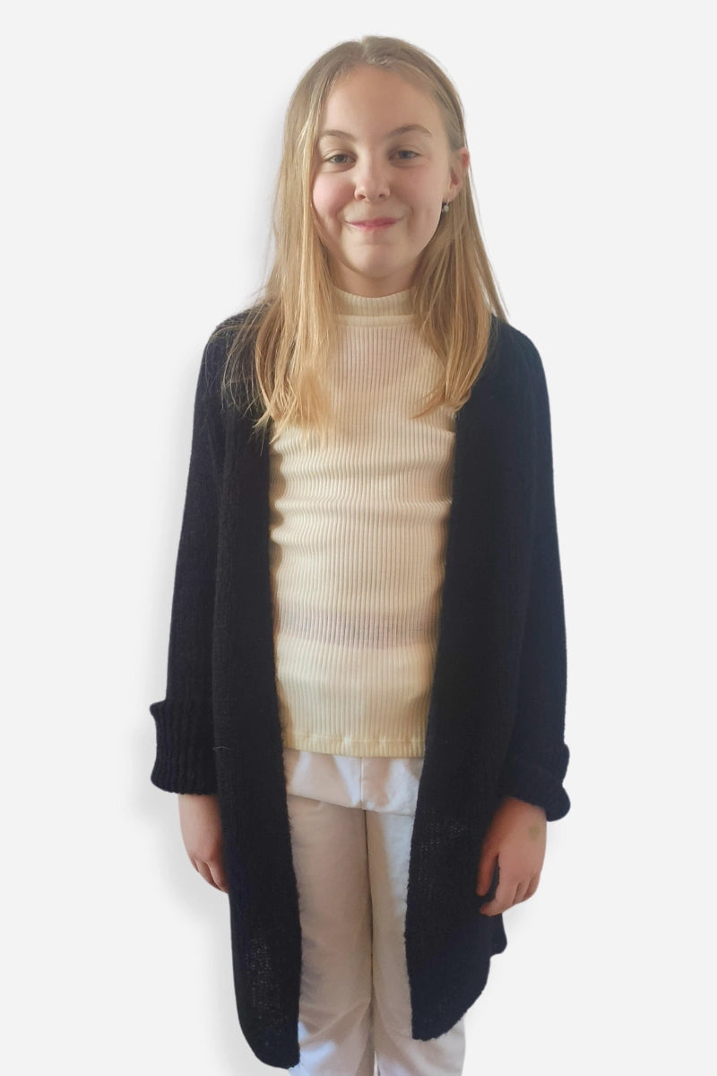 Cardigan bambina lana mohair Nuvoletta