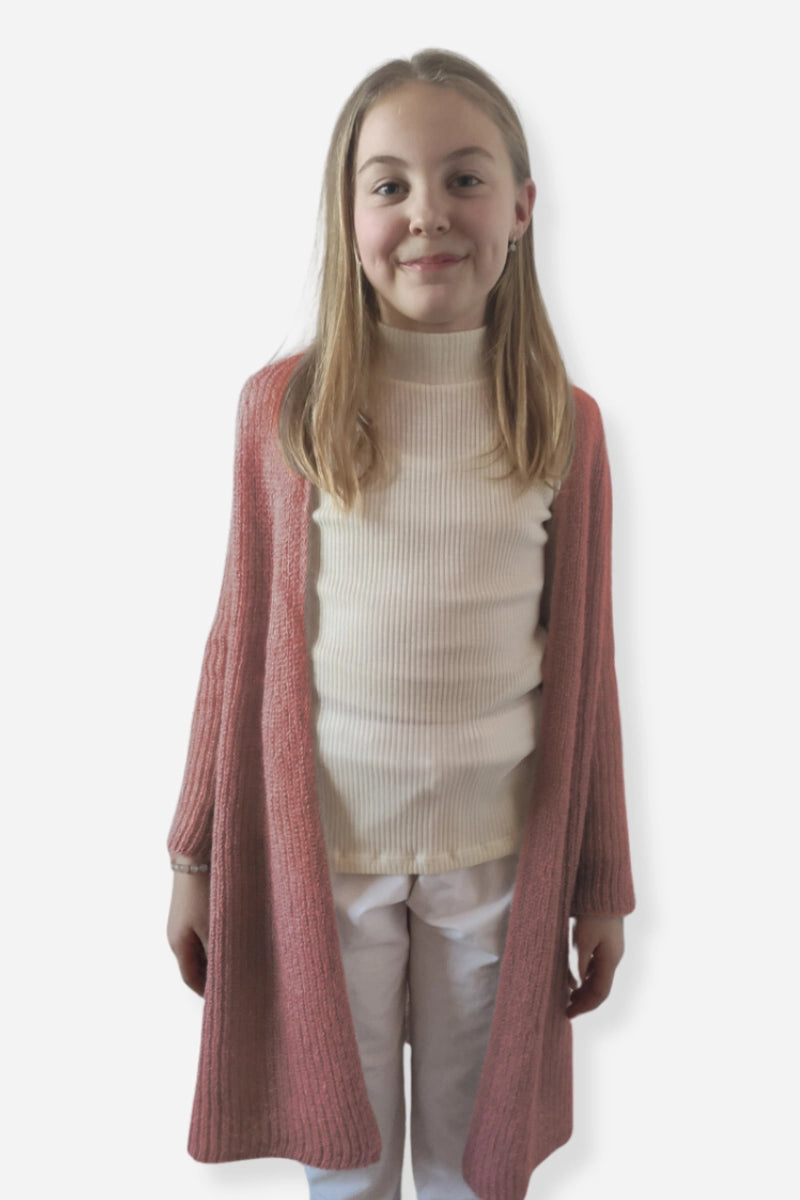 Cardigan bambina lana mohair Nuvoletta