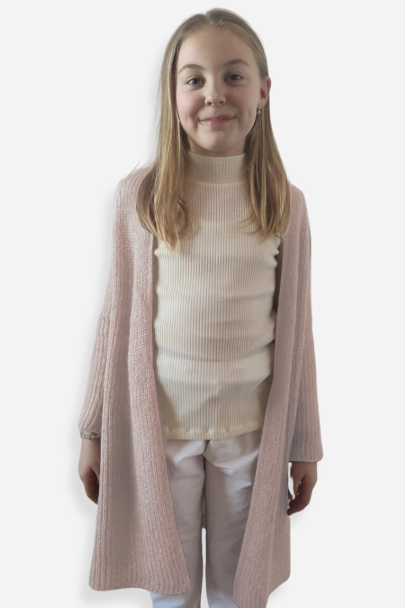 Cardigan bambina lana mohair Nuvoletta