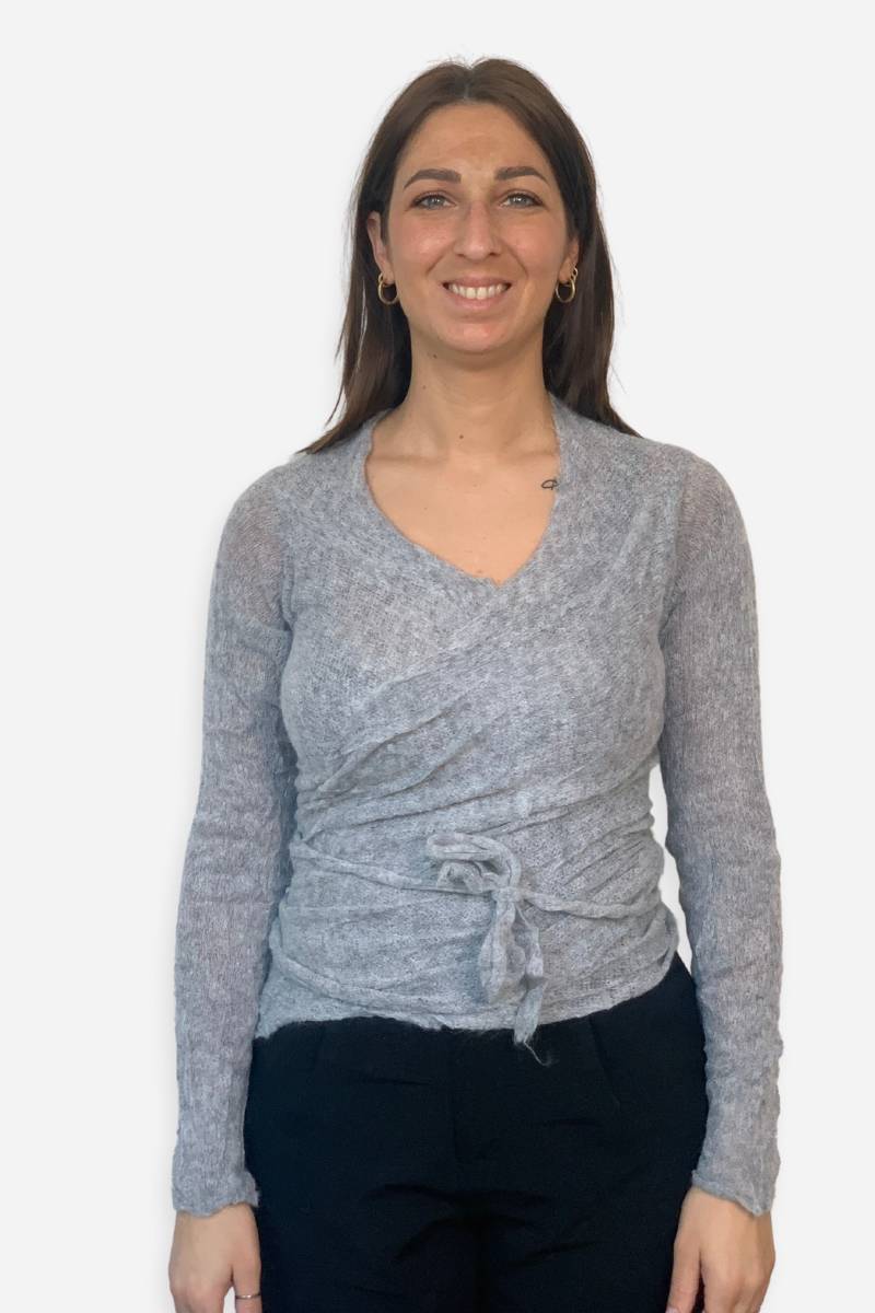 Cardigan Scaldacuore Nuvola donna in mohair "fine serie"