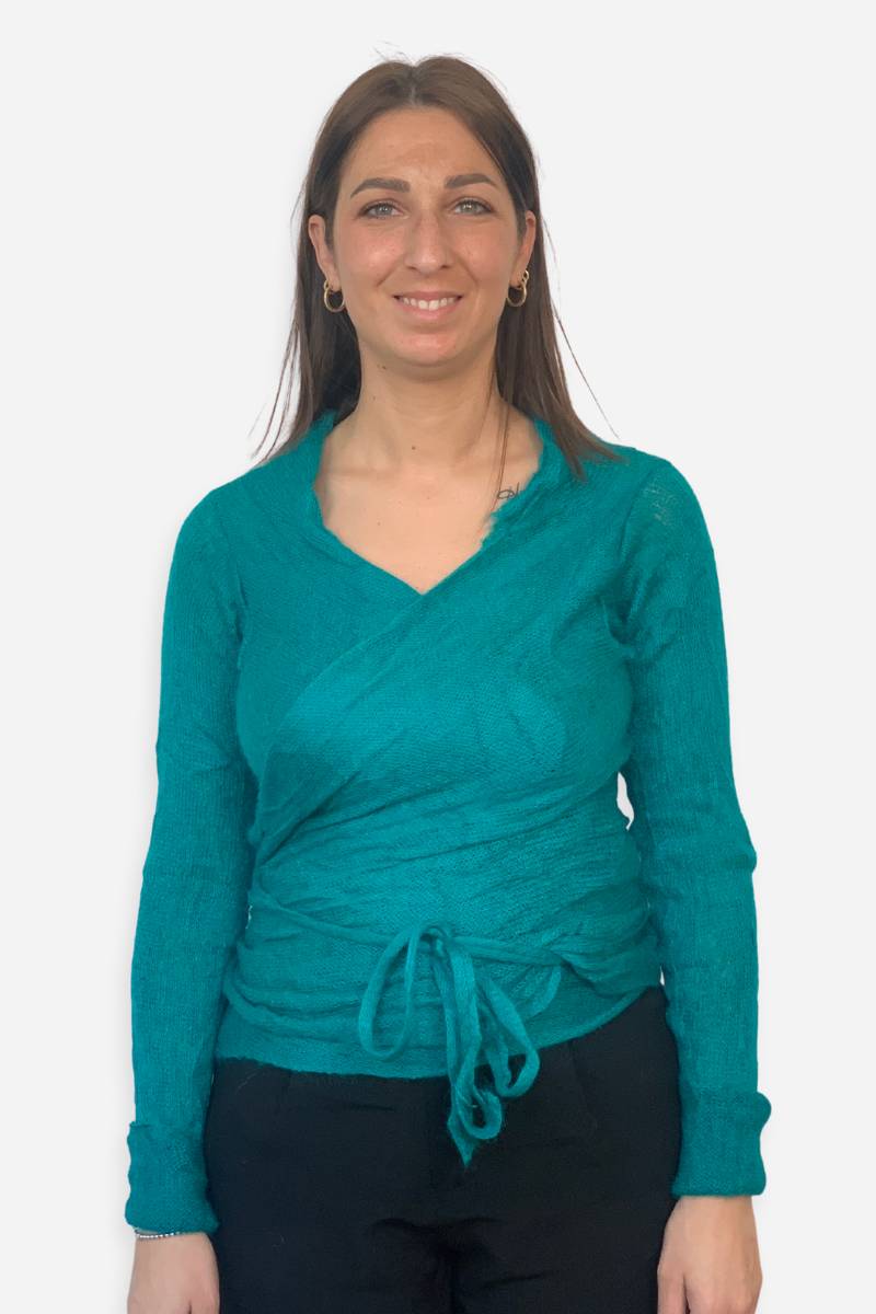 Cardigan Scaldacuore Nuvola donna in mohair "fine serie"