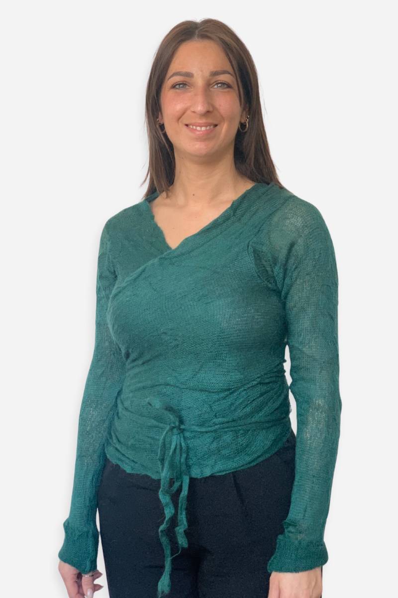 Cardigan Scaldacuore Nuvola donna in mohair "fine serie"