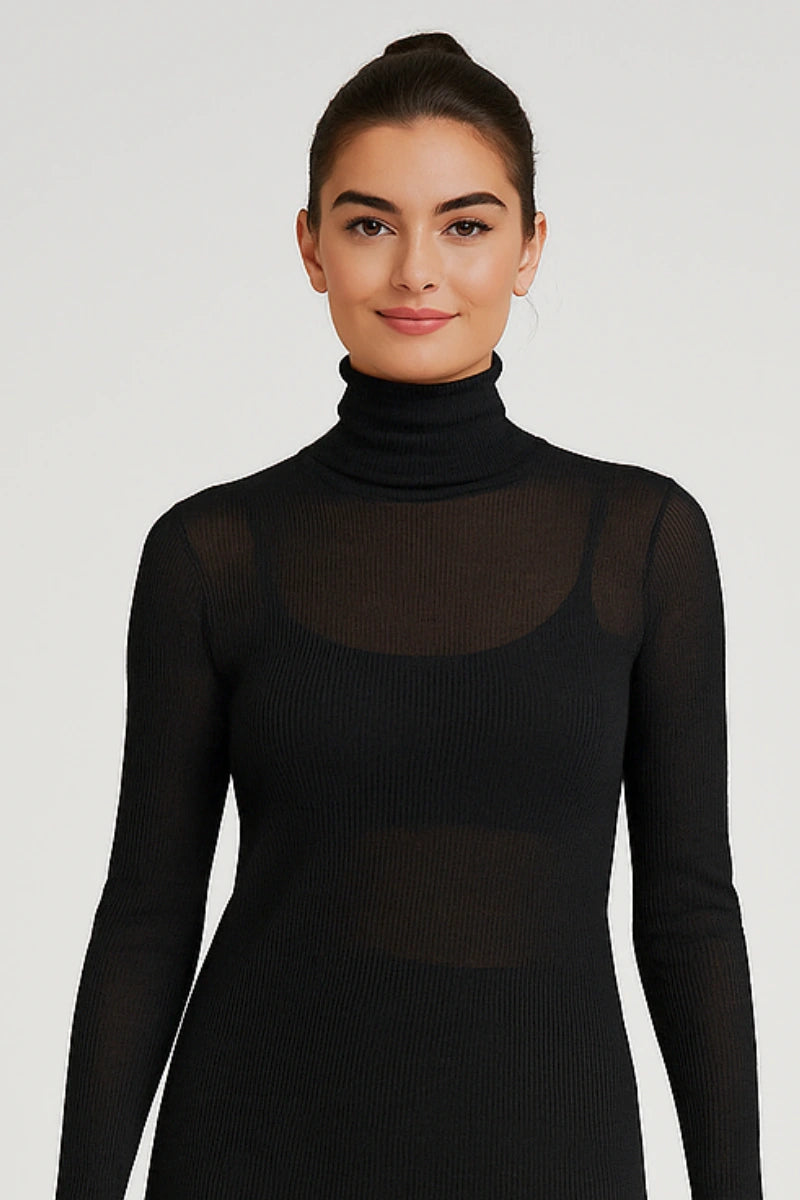 Dolcevita modal cashmere donna collo alto