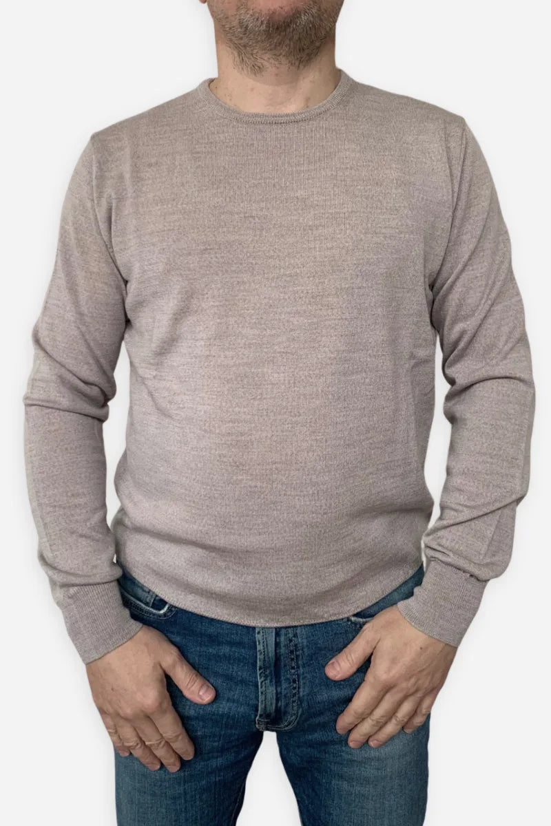 Maglione Uomo Girocollo in lana merinos