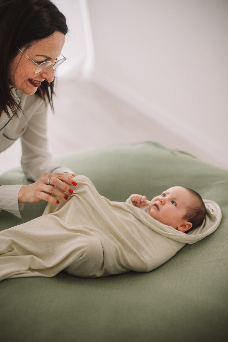 Mussola neonato in cotone e lino
