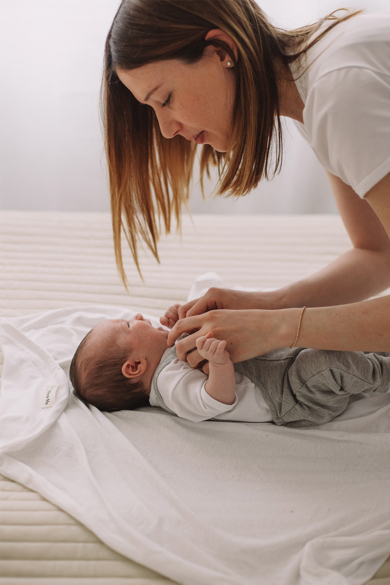 Mussola neonato in cotone e lino