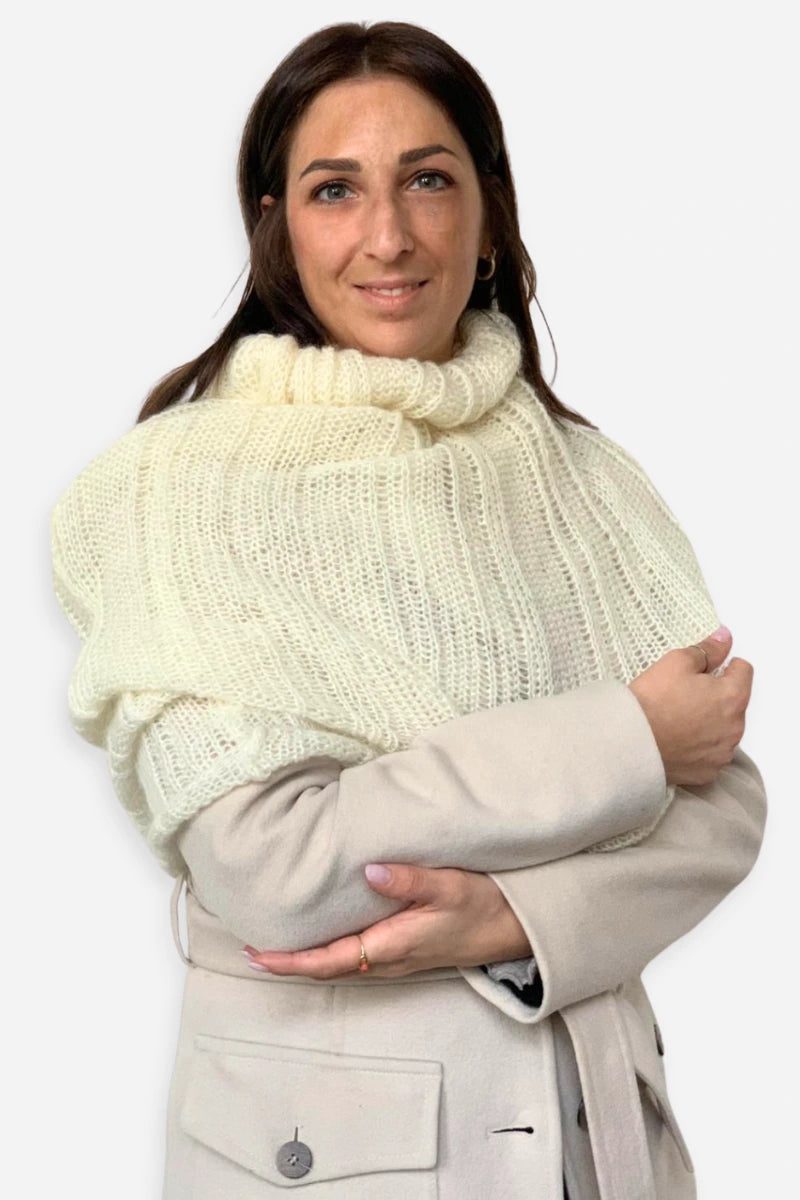 Sciarpa scaldacollo in lana mohair