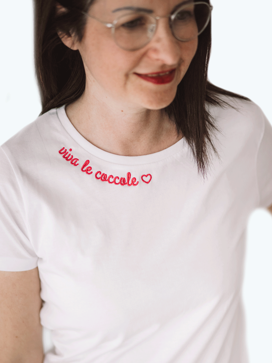 T-shirt donna "Viva le coccole"