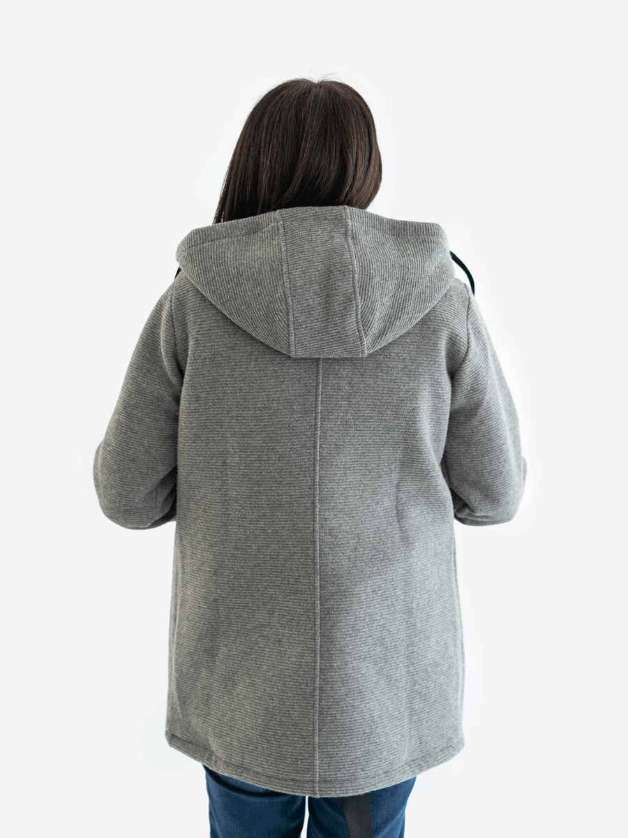 Cappotto per portare donna 3 in 1 in Lana con pelliccetta "Abbracci"