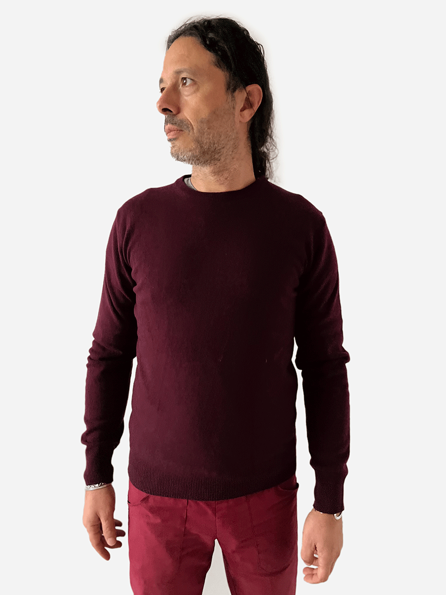 Maglioncino 2025 bordeaux uomo