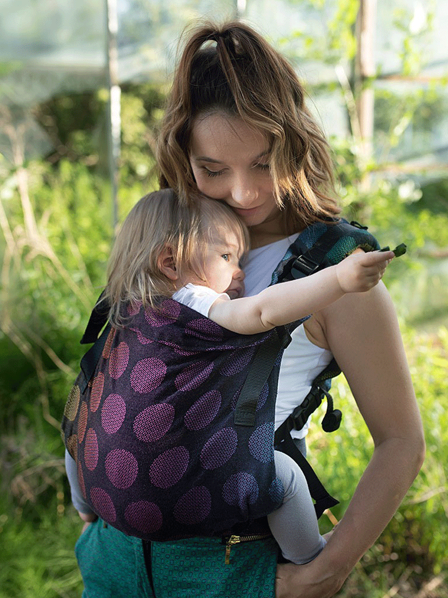 Marsupio kinder hop GROW Cotone di fascia Dots
