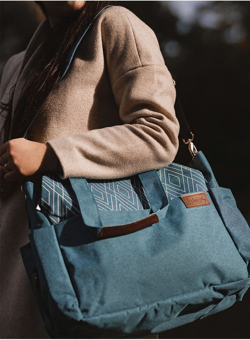 Borsa Mamma e Passeggino cambio pannolino Kinder Hop " Petrolio "