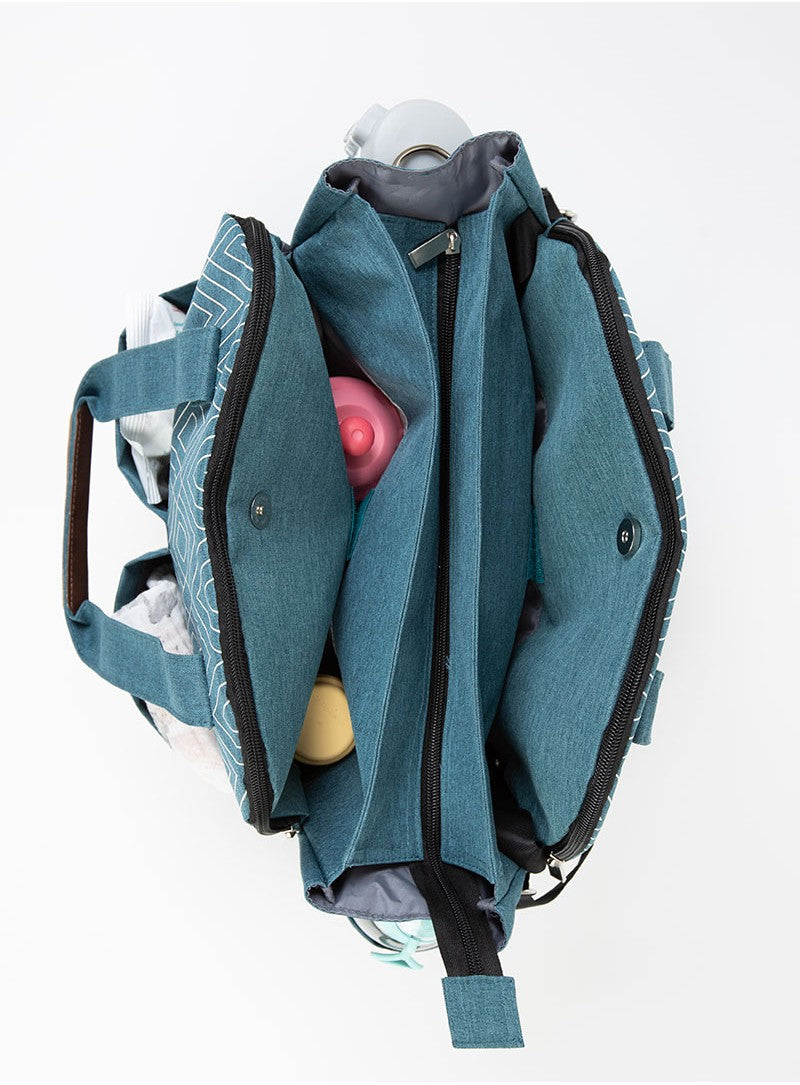 Borsa Mamma e Passeggino cambio pannolino Kinder Hop " Petrolio "