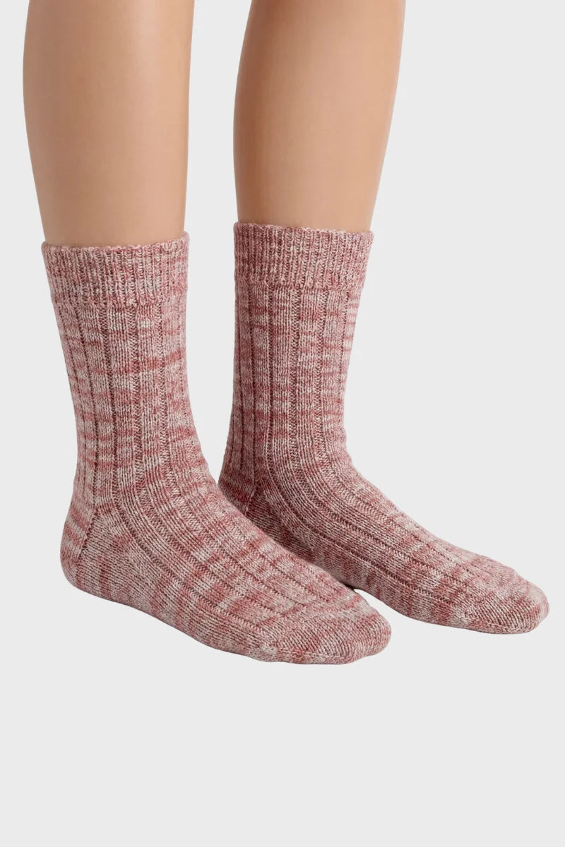 Calze in lana biologica a coste unisex