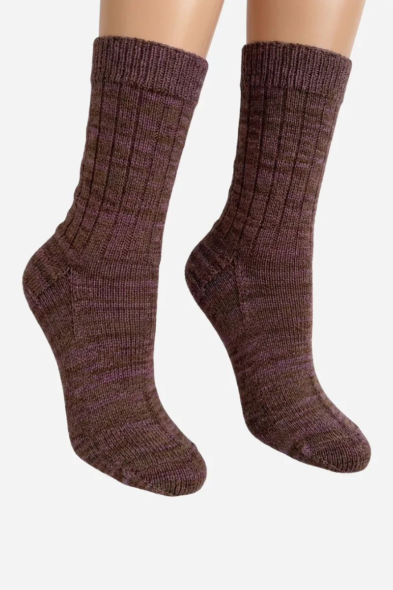 Calze in lana biologica a coste unisex