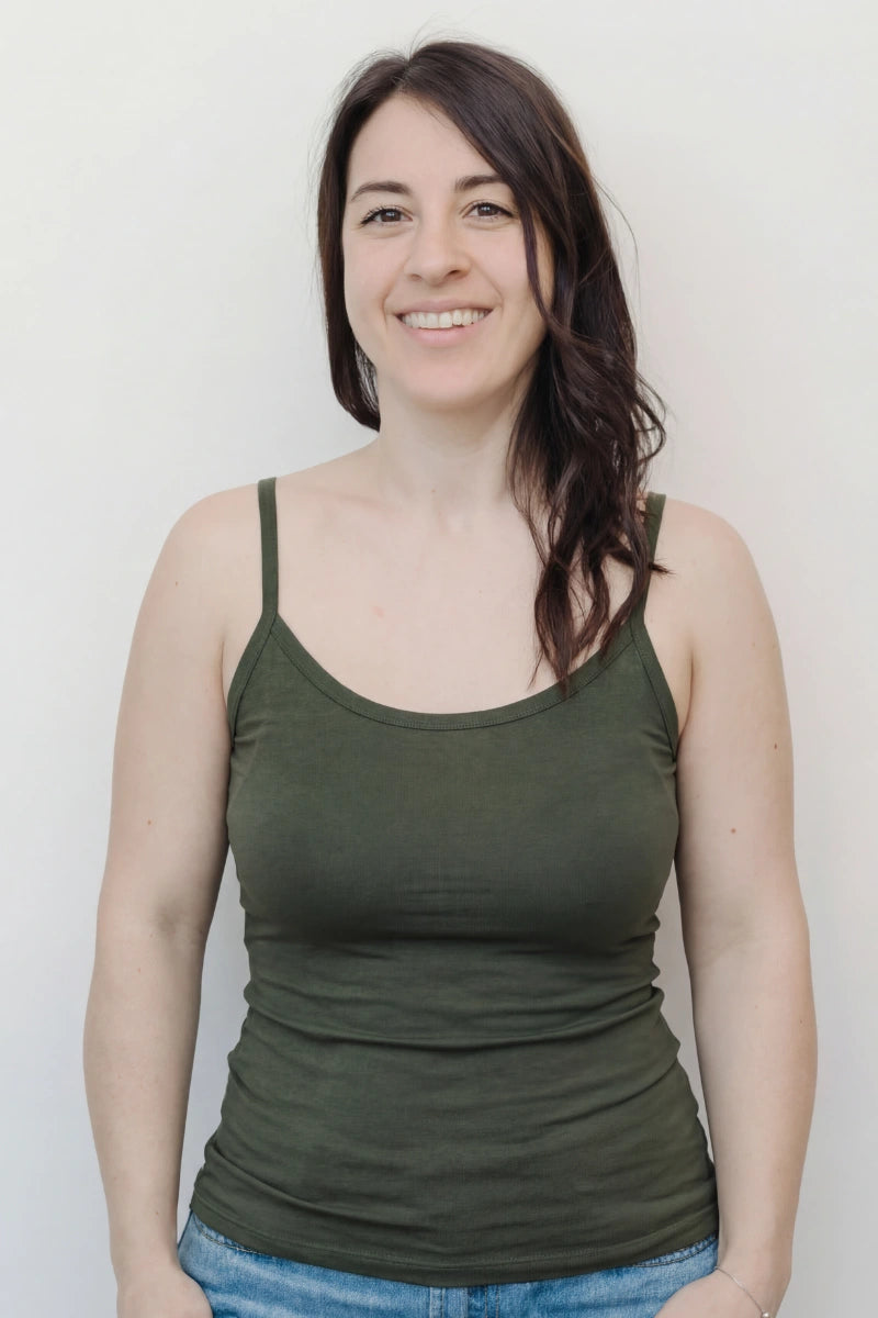 Canotta intima donna spallina sottile in Bamboo