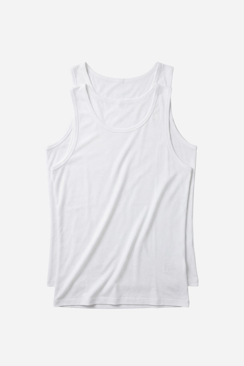 Canottiera bamboo uomo con girocollo (set 2 pezzi)