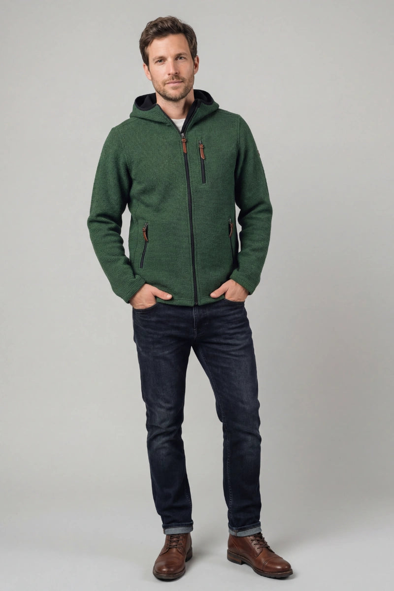 Cappotto Uomo con cappuccio in Lana