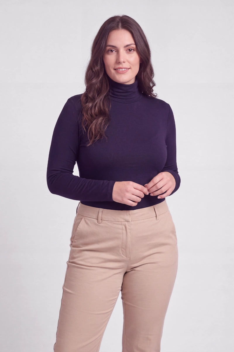 Dolcevita donna maniche lunghe in bamboo