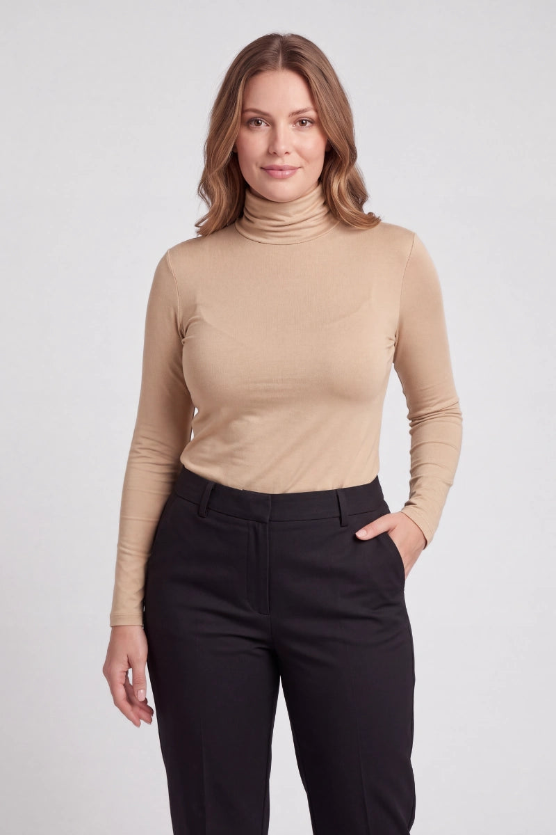 Dolcevita donna maniche lunghe in bamboo