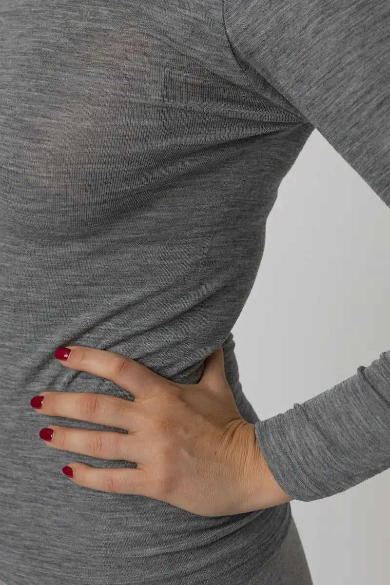 Dolcevita lana e seta donna liscio