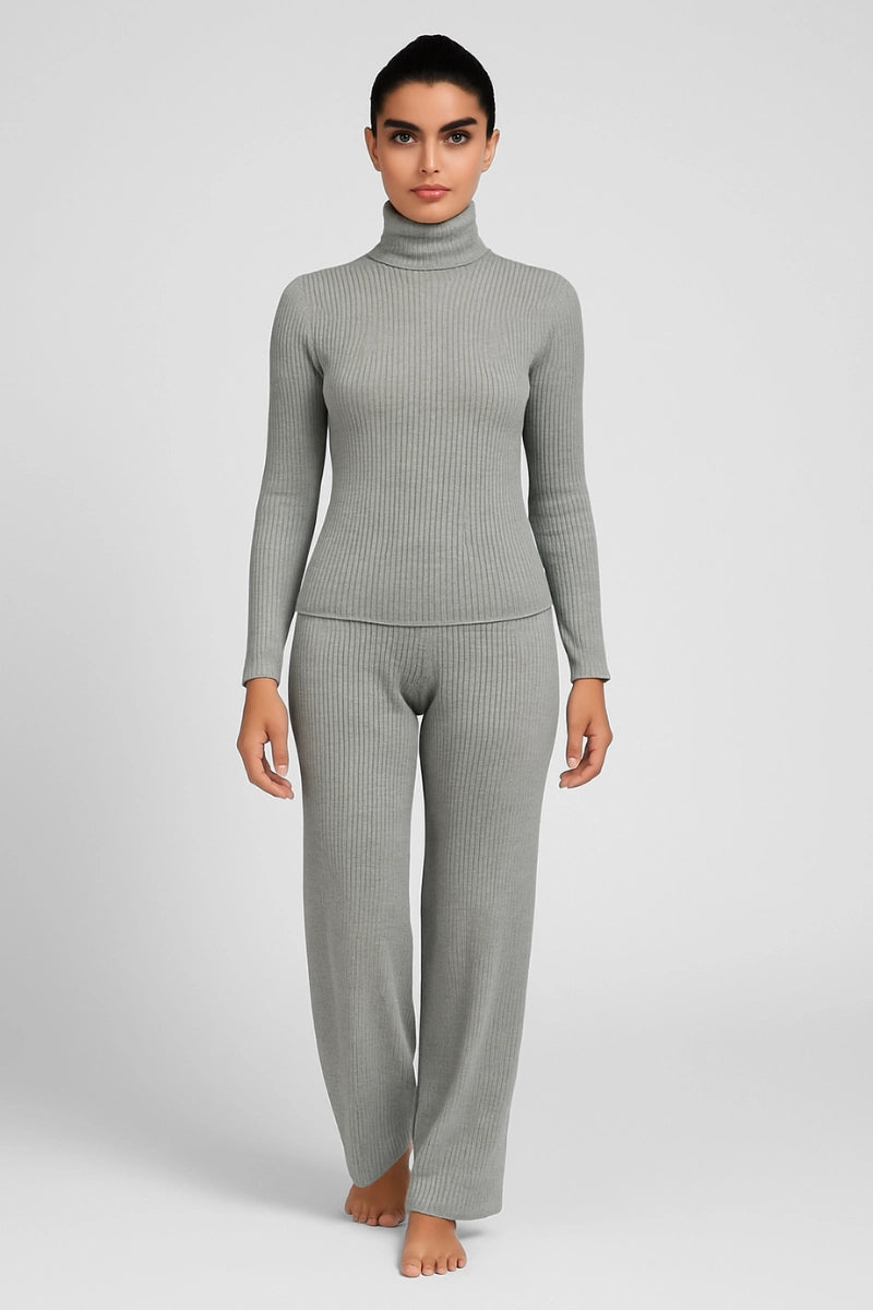 Pantaloni lunghi a palazzo donna in modal cashmere