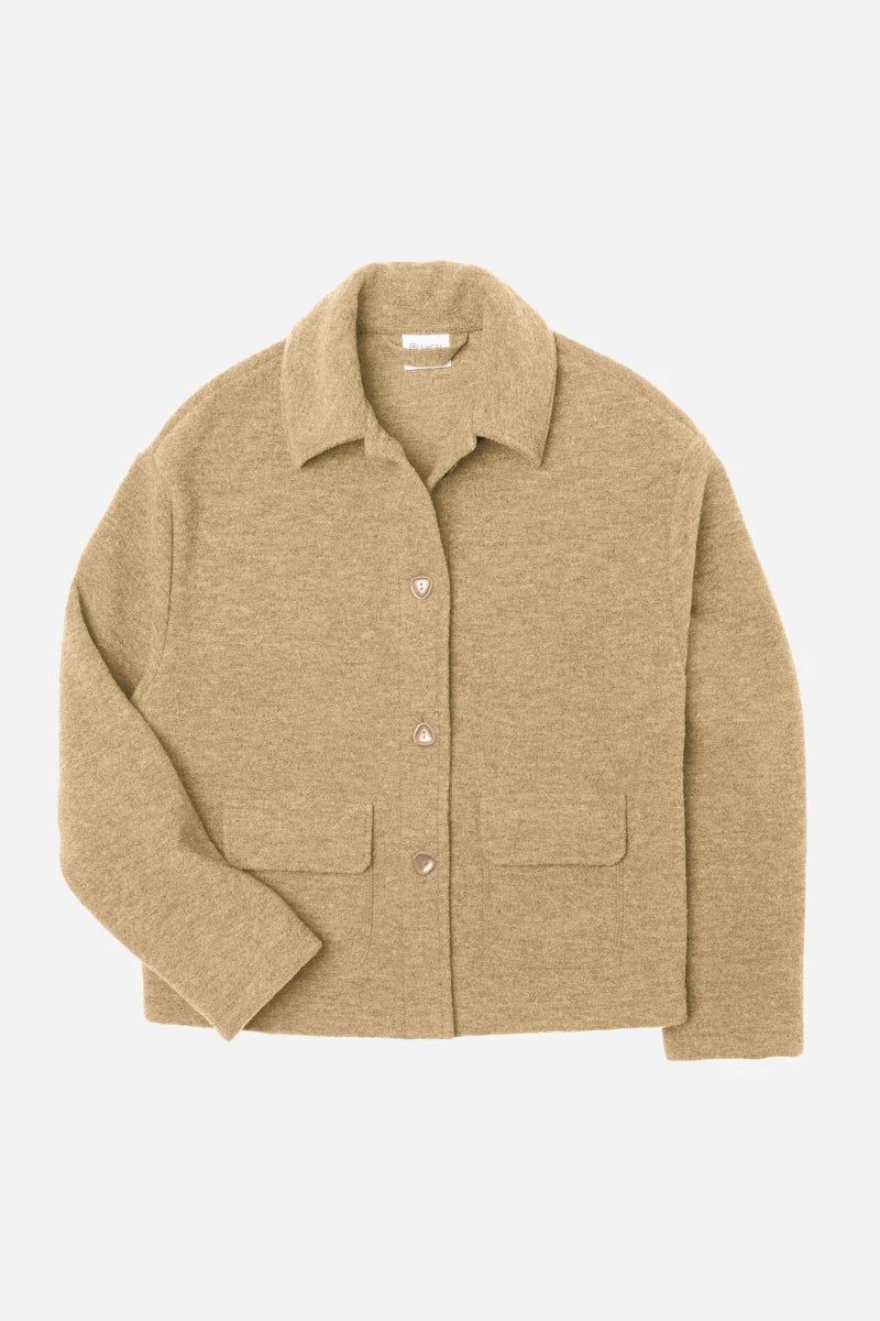 Giacca corta donna in lana cotta con tasche Engel