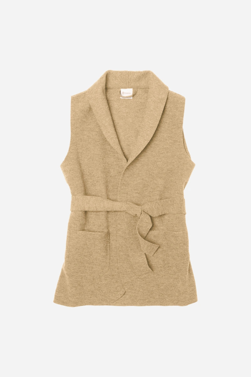Gilet blazer donna in lana cotta Engel