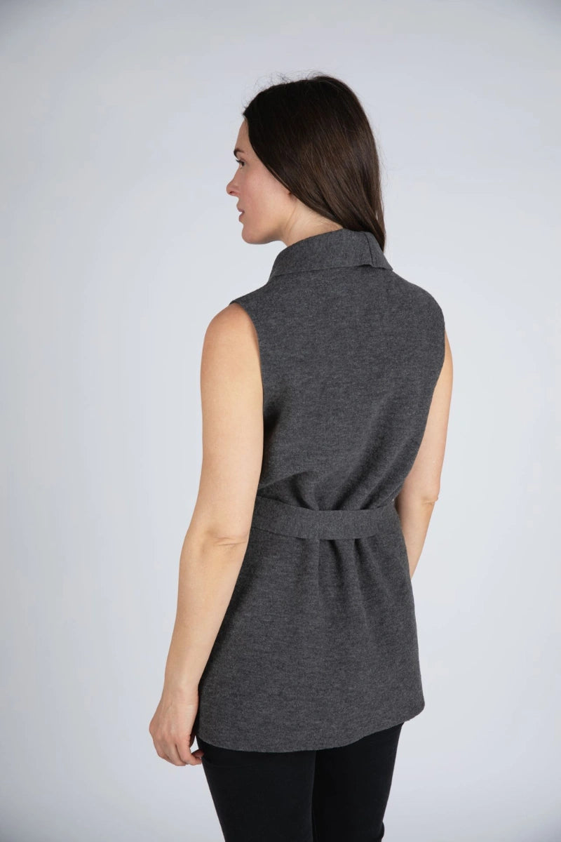Gilet blazer donna in lana cotta Engel