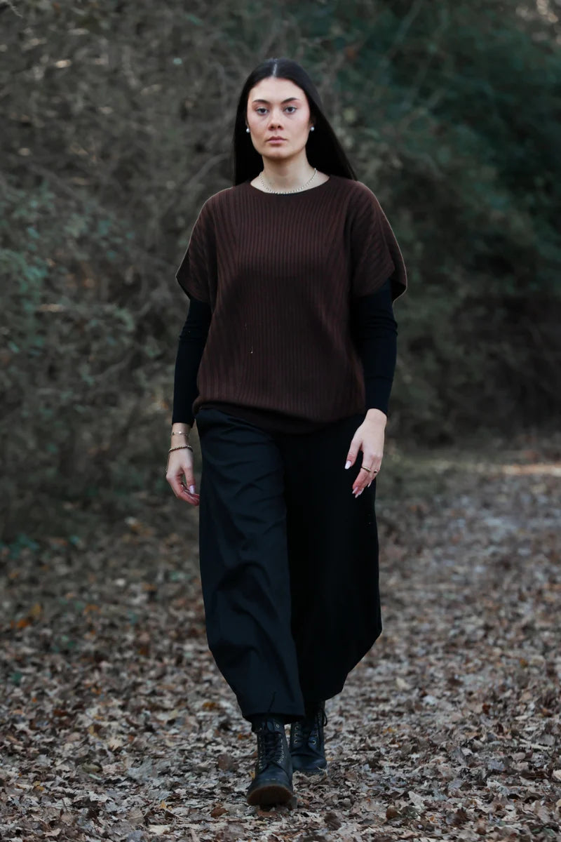 Gilet di lana donna a coste