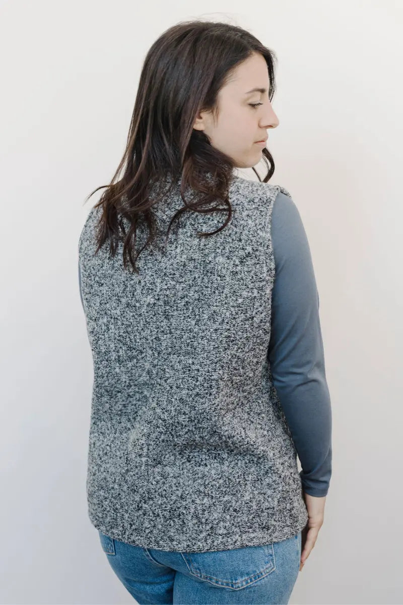 Gilet unisex in lana e cotone