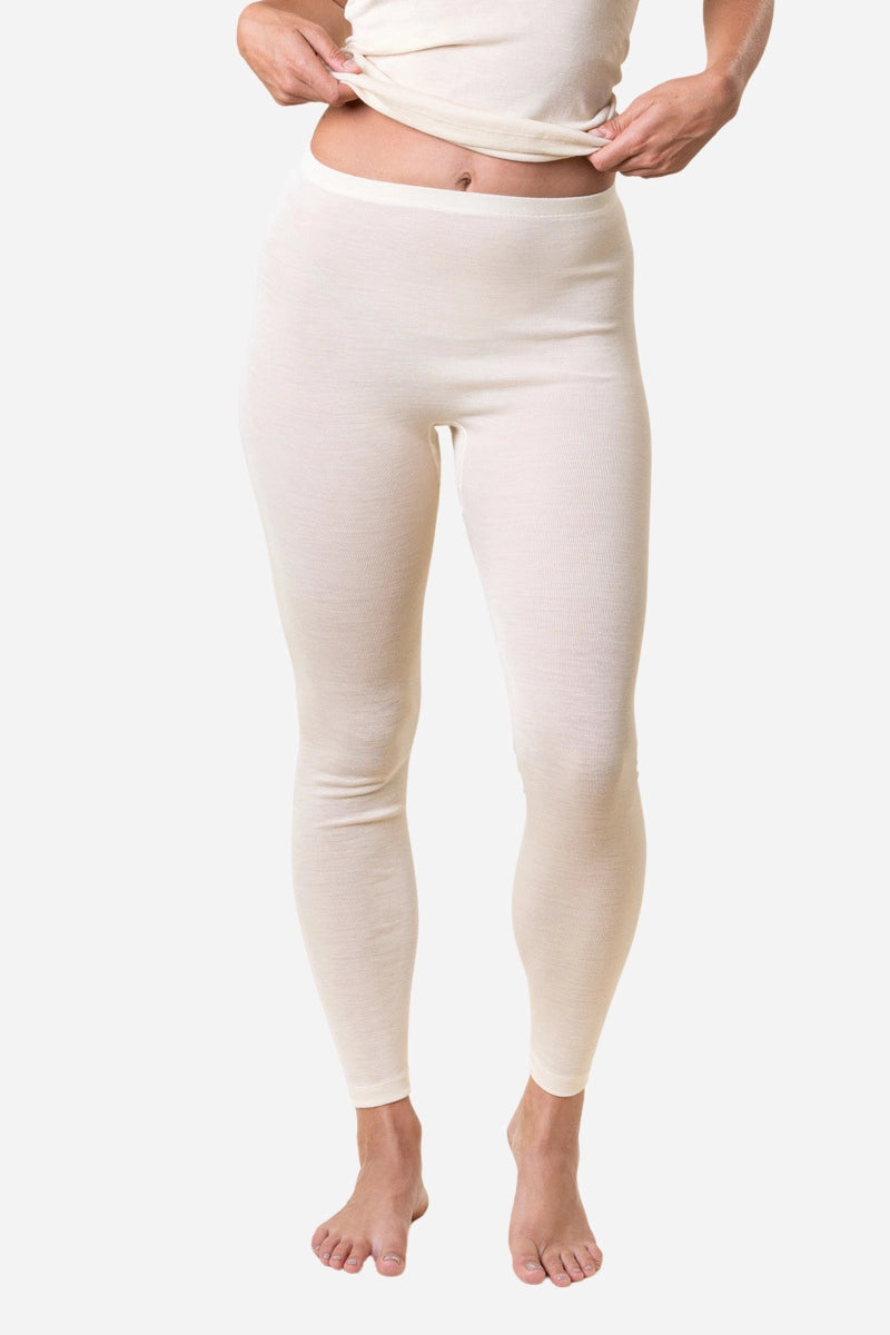 Leggings lana e seta donna