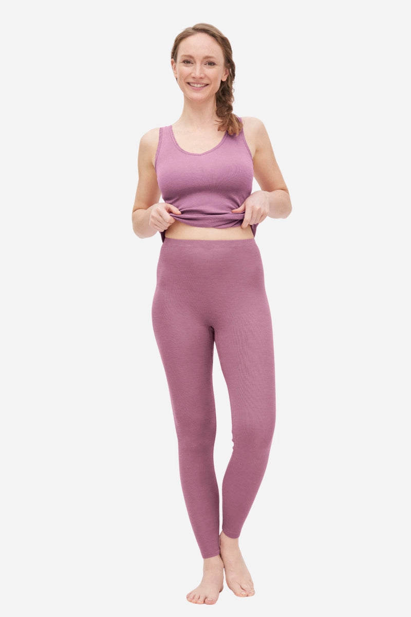 Leggings lana e seta donna