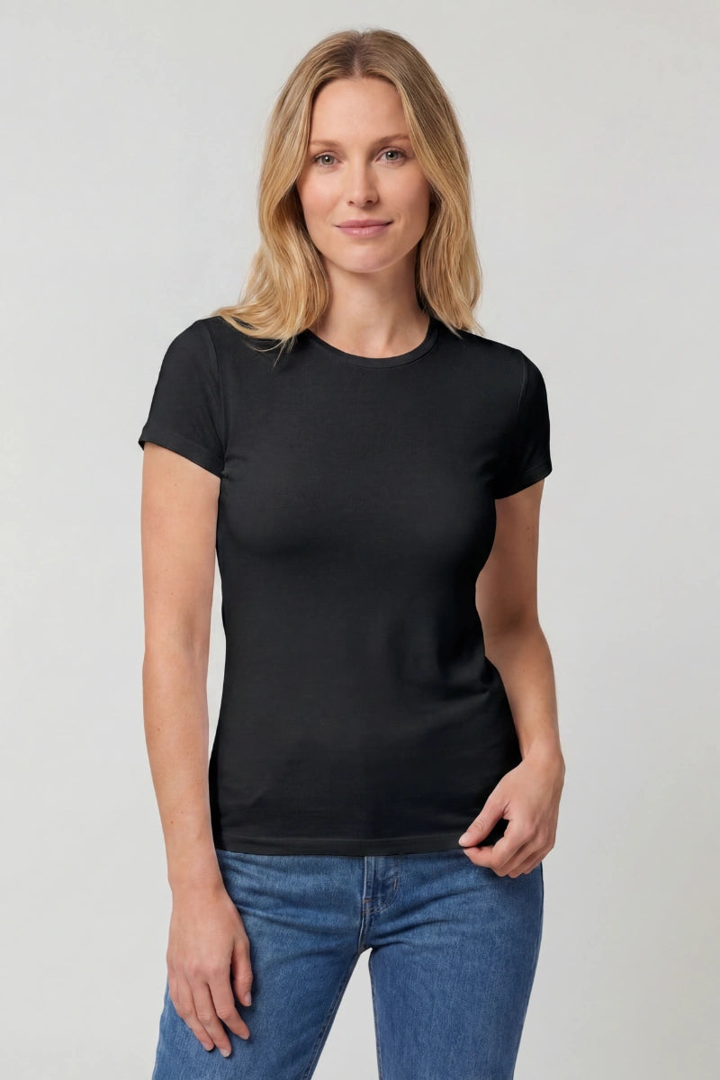 Maglia bamboo donna maniche corte