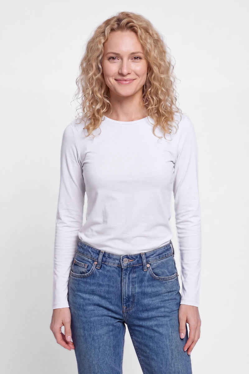 Maglia girocollo donna in bamboo