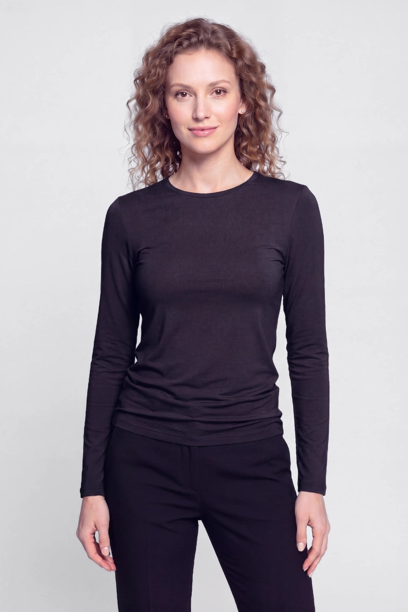 Maglia girocollo donna in bamboo