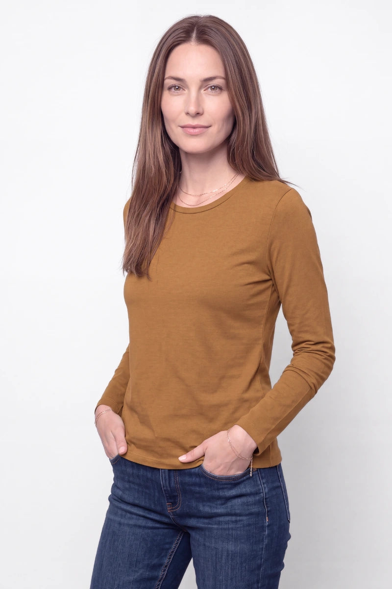 Maglia girocollo donna in bamboo