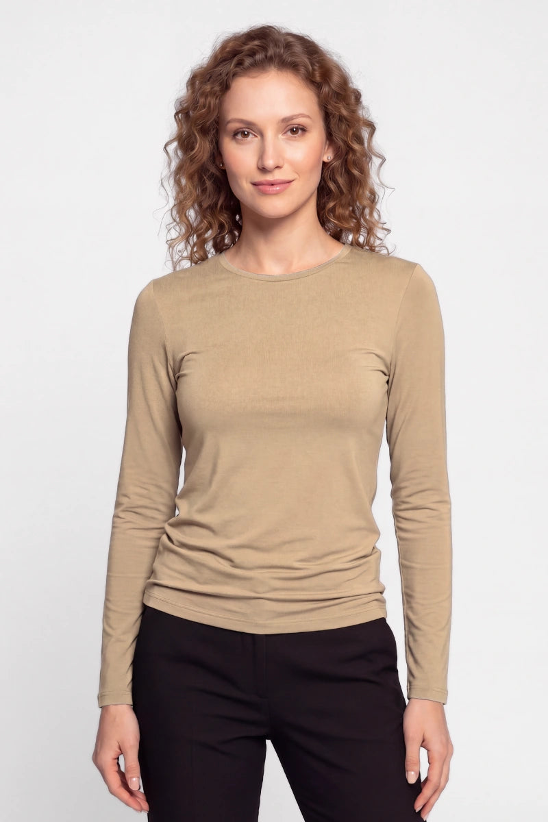 Maglia girocollo donna in bamboo