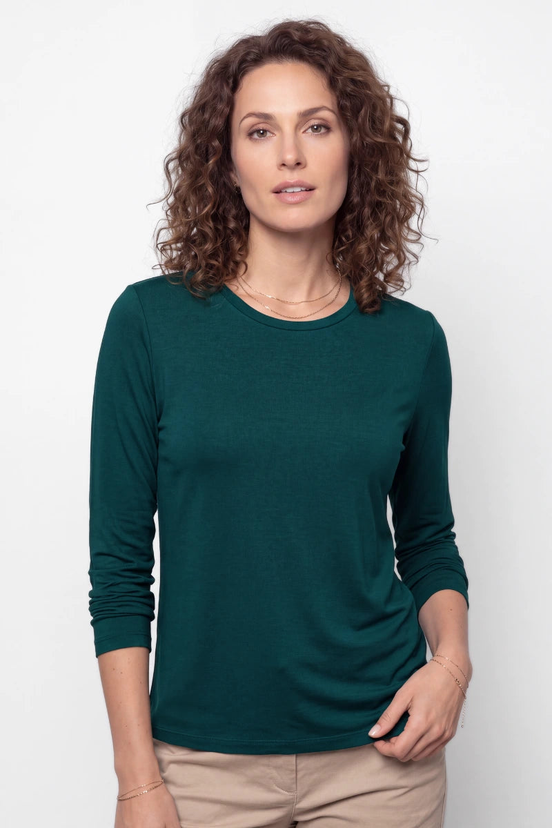 Maglia girocollo donna in bamboo