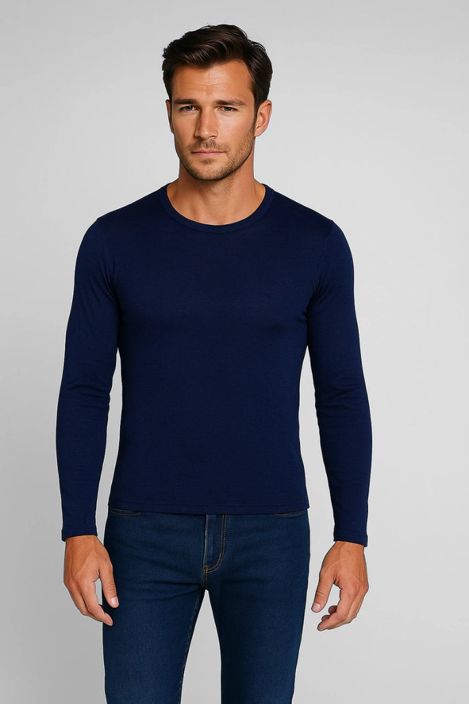 Camicetta Uomo Manica Lunga Autunno Slim Fit Multicolore Con Stampa - Moda Elegante