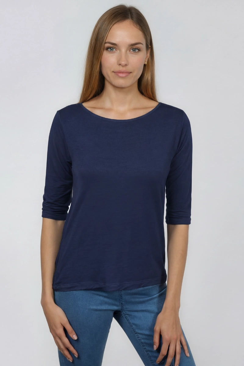 Maglia manica tre quarti donna in bamboo