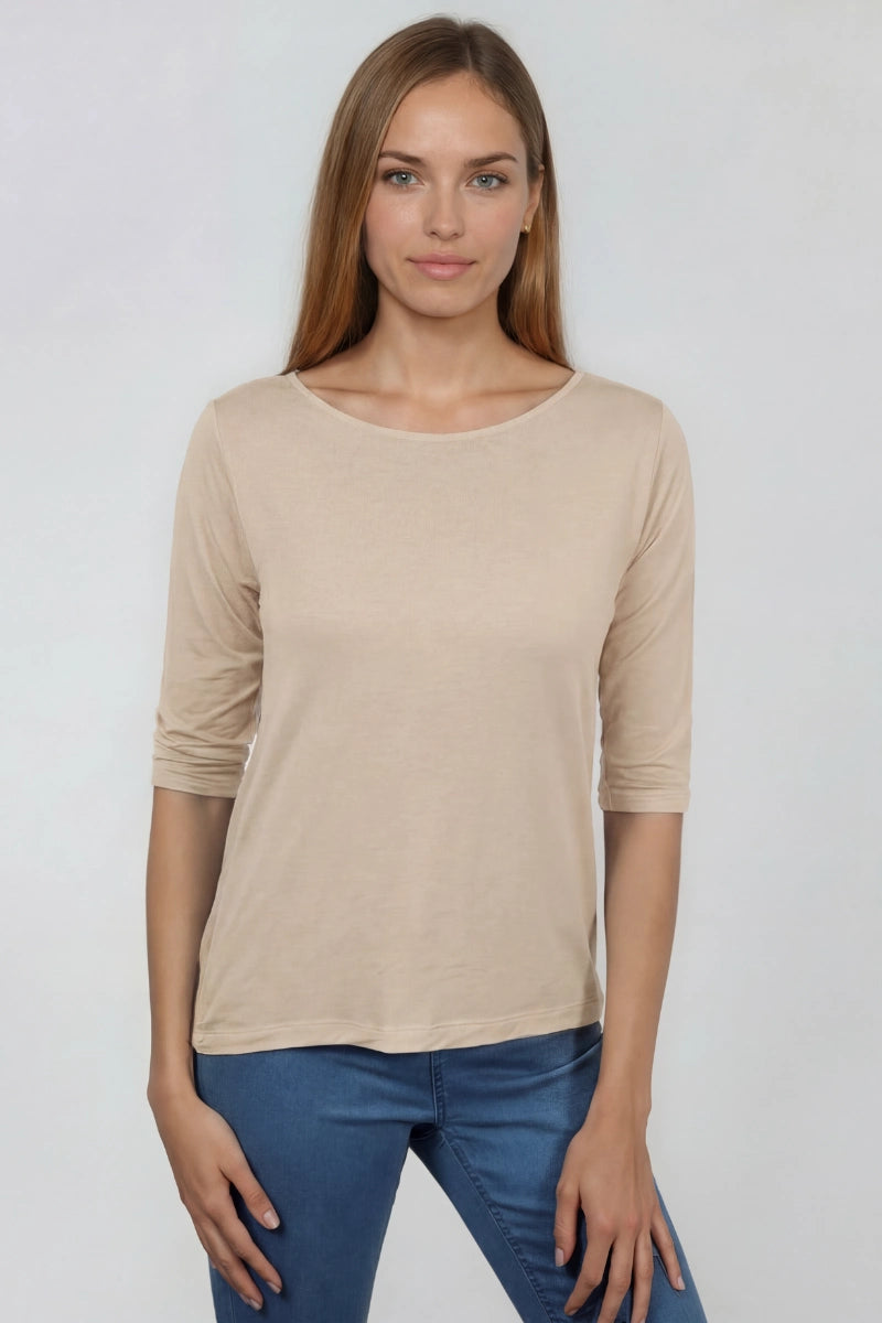 Maglia manica tre quarti donna in bamboo