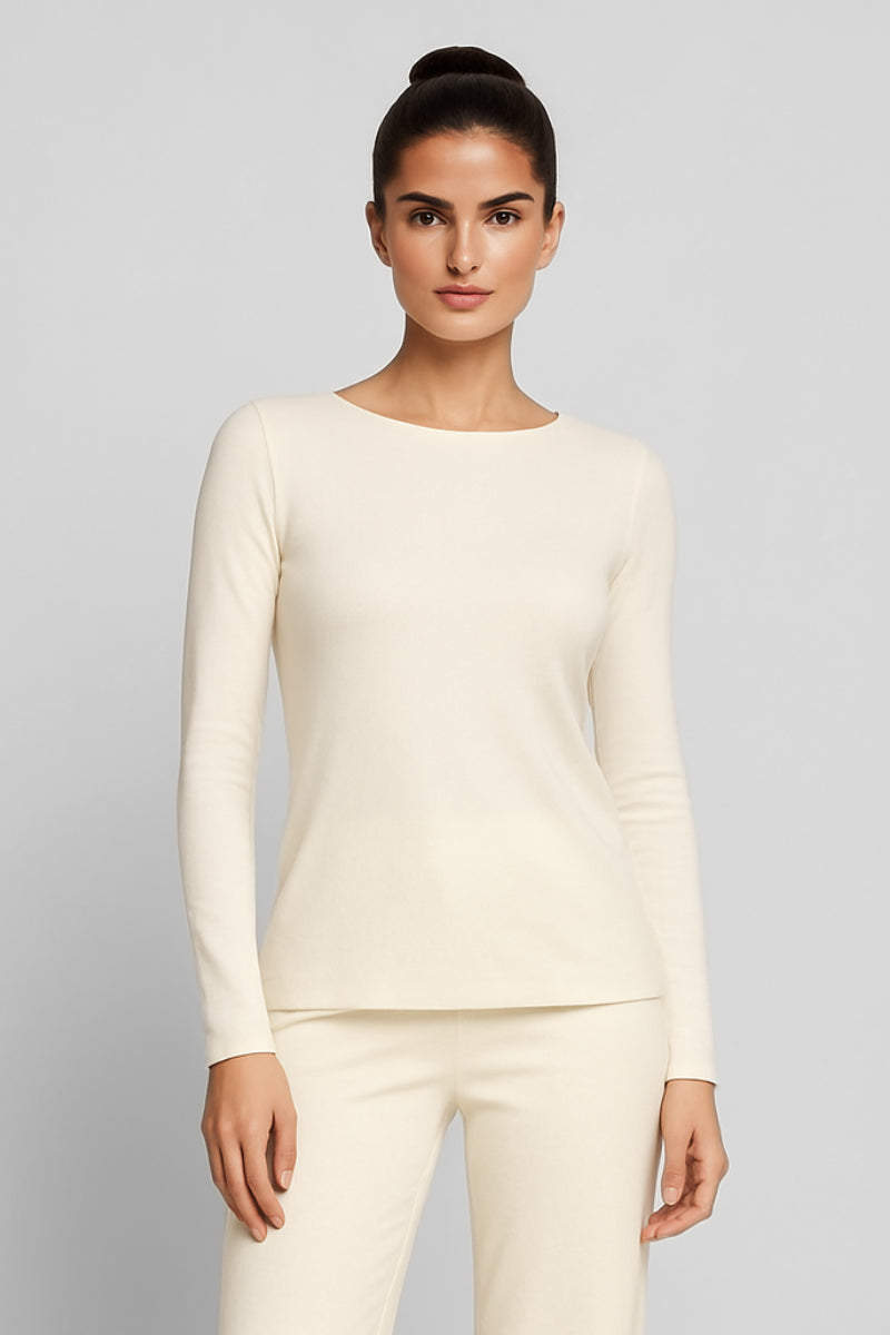 Maglia modal cashmere donna manica lunga
