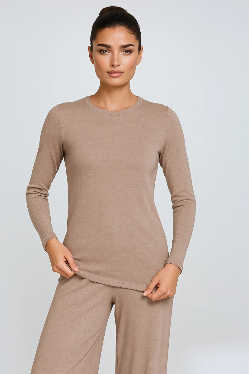 Maglia modal cashmere donna manica lunga