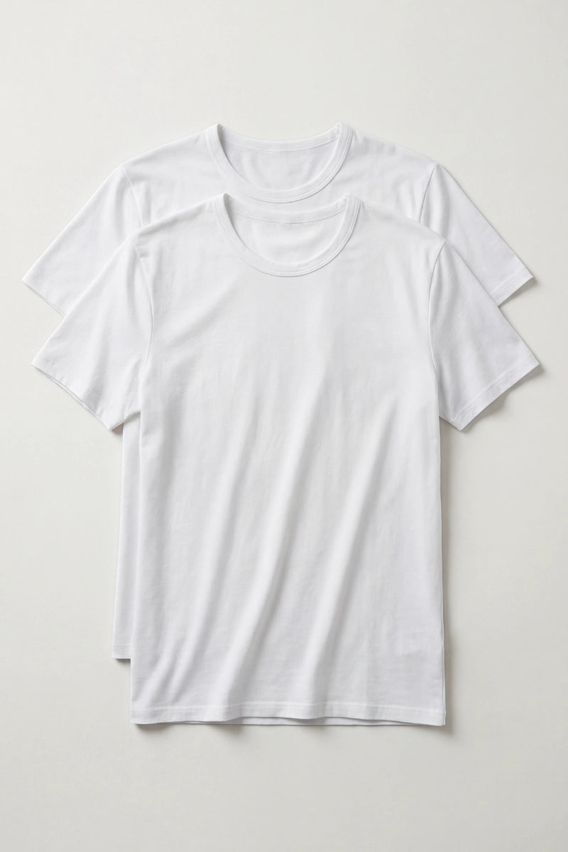 Maglietta bamboo uomo con girocollo (set 2 pezzi)