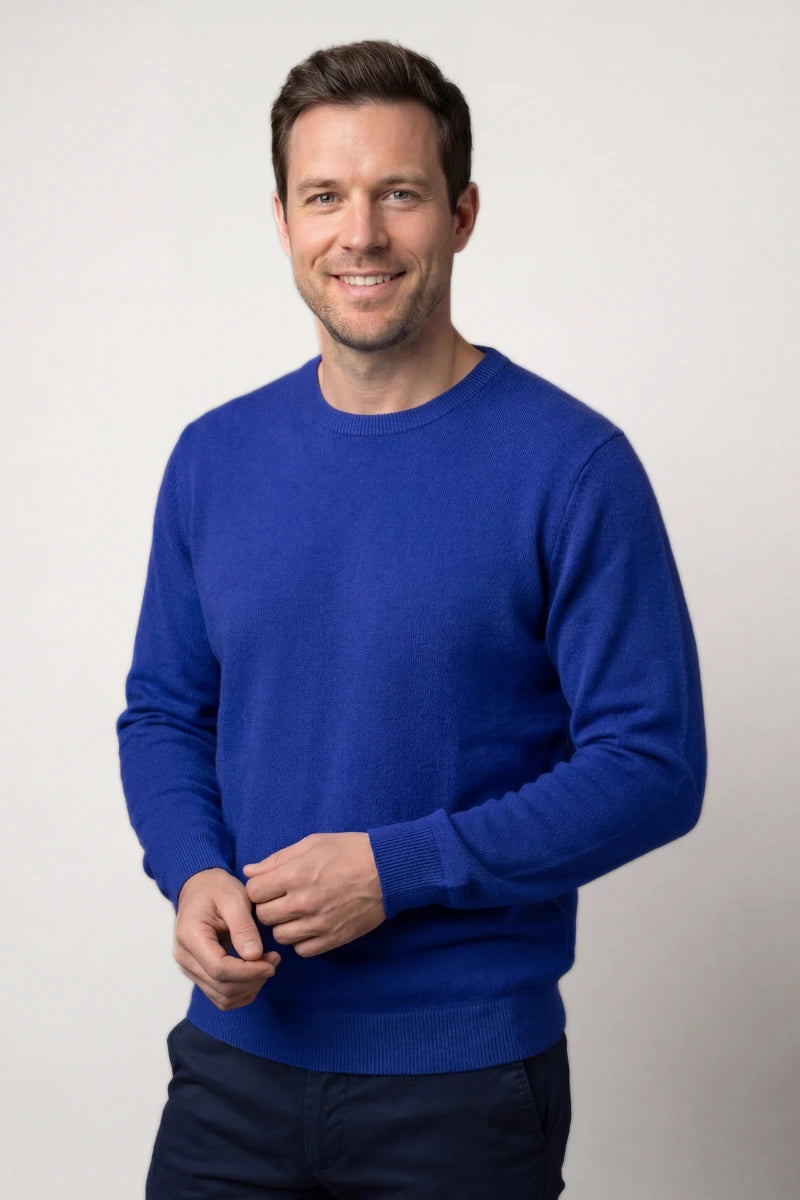 Maglione uomo girocollo in cachemire