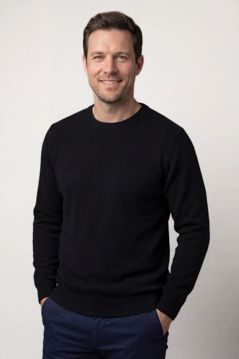 Maglione uomo girocollo in cachemire